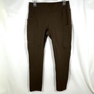 Carhartt Fitted Utility Leggings Pants Women's S Brown Workwear Pocket Stretch